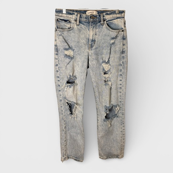 Abercrombie & Fitch Denim - Abercrombie & Fitch The Boyfriend Mid Rise Jeans Size 26/2R grunge indie sleaze